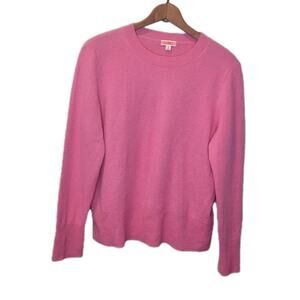 J Crew Womens Pink Cashmere Long Sleeve Round Neck Sweater Small Quiet Luxury
